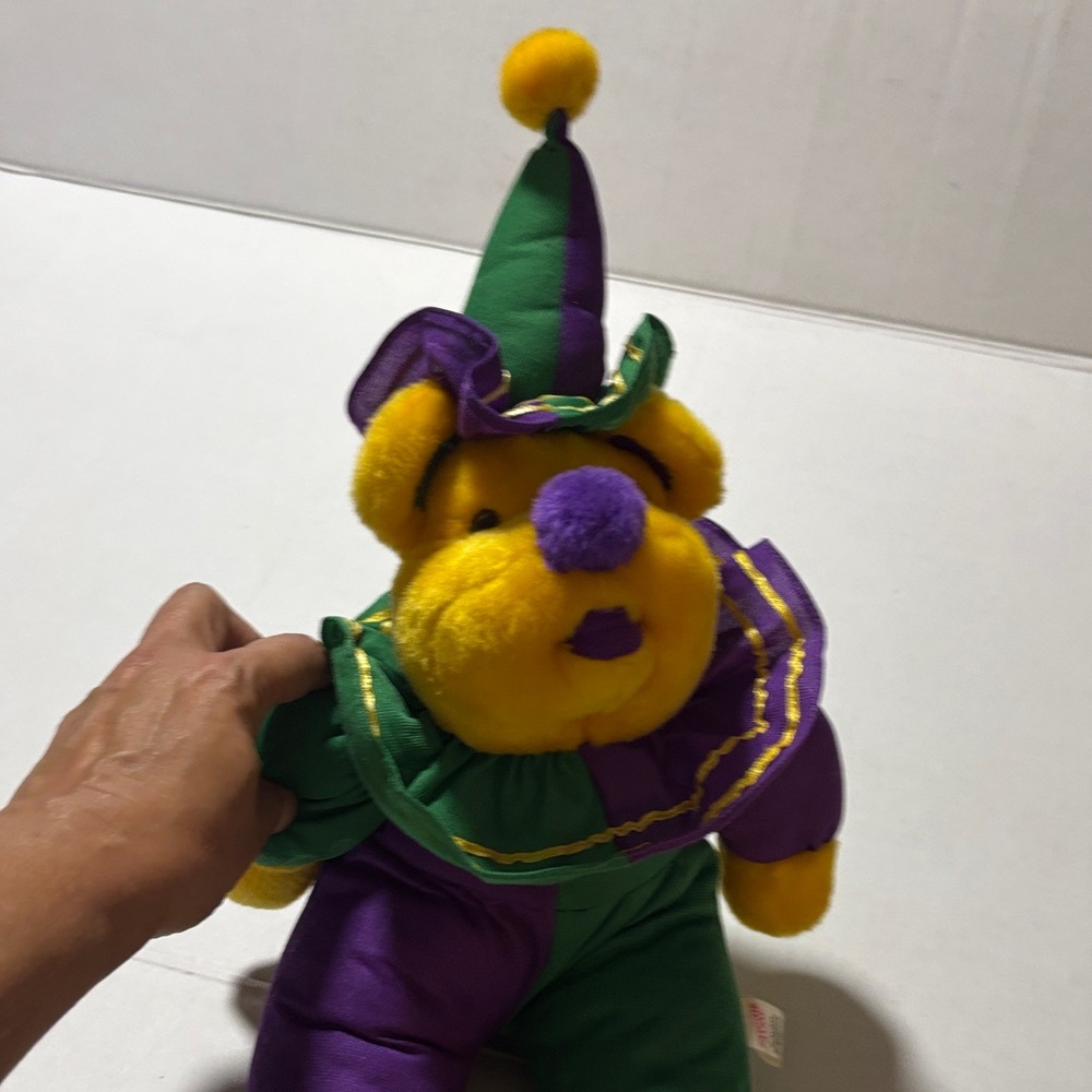 Sugar Loaf Mardi Gras clown  Jester Bear Plush Toy